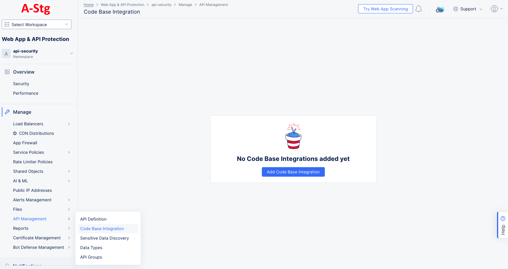 Figure: Add Code Base Integration