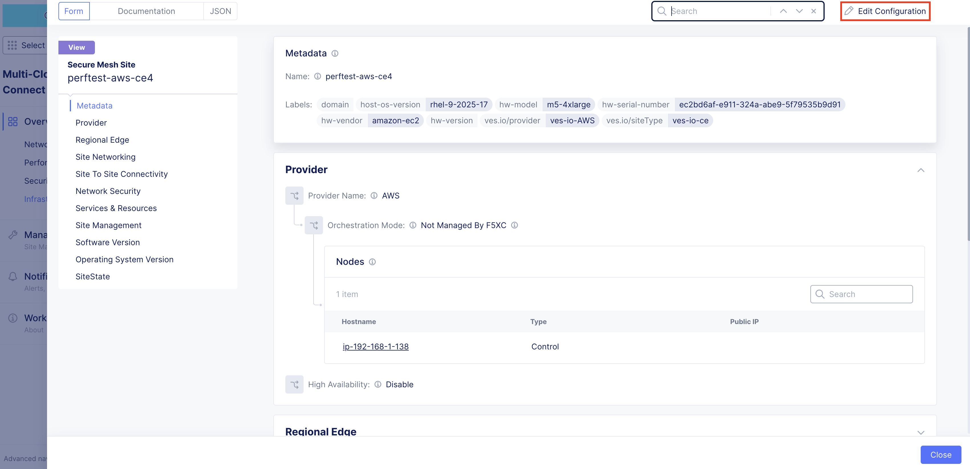 Figure: Edit Interface