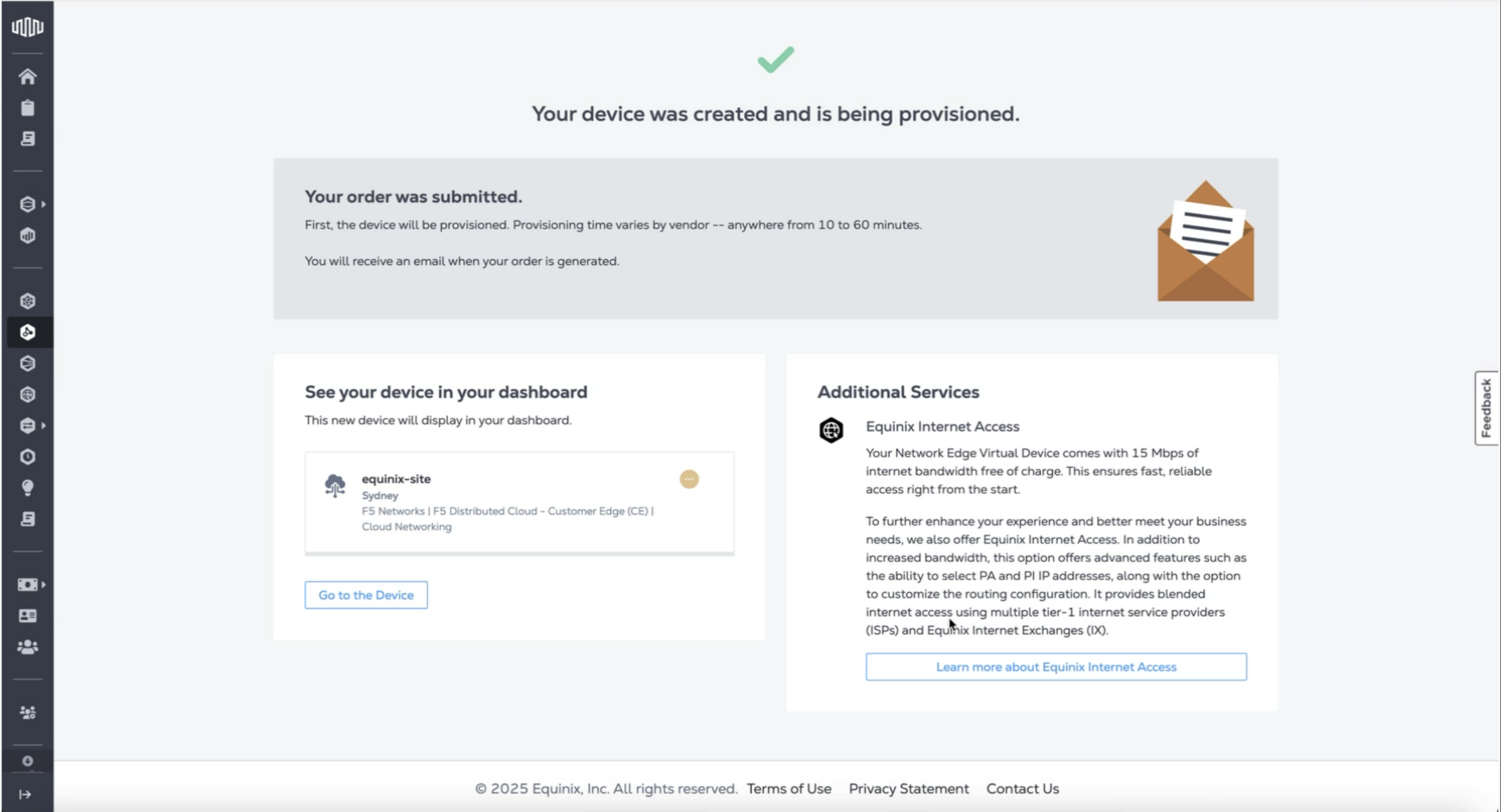 Figure: Device Provisioned