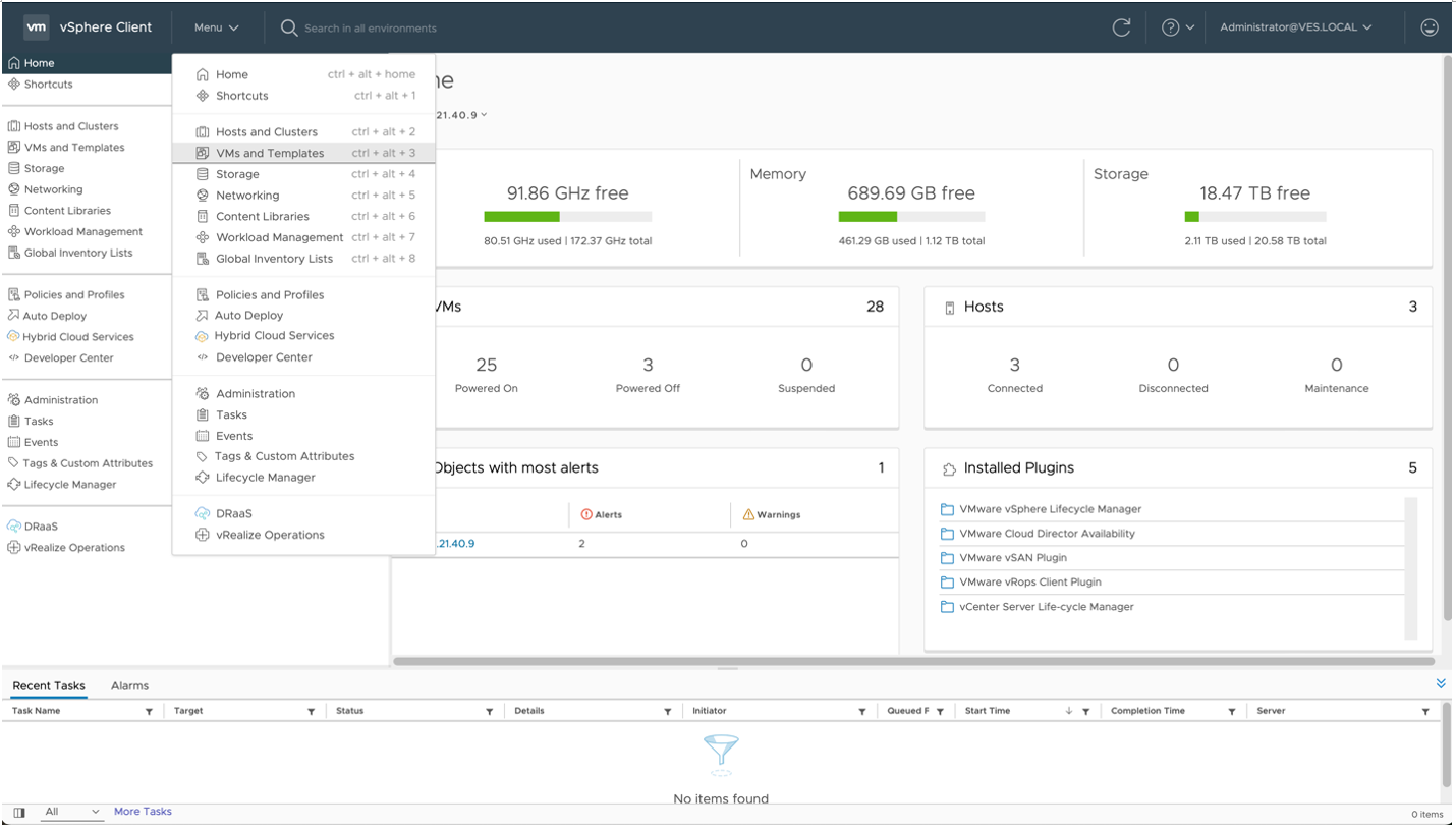 Figure: VMs and Templates