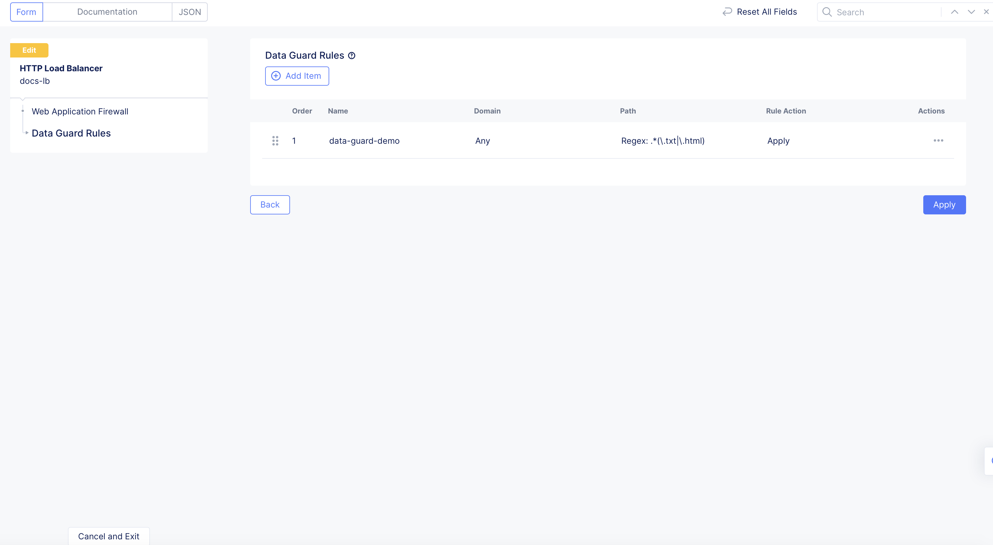 Figure: Apply Data Guard Rules