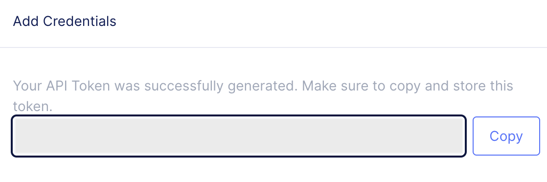 Figure: Copy API TOken